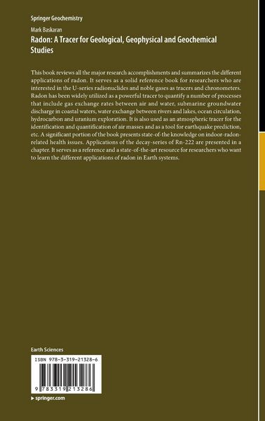 Produktbild: Radon: A Tracer for Geological, Geophysical and Geochemical Studies
