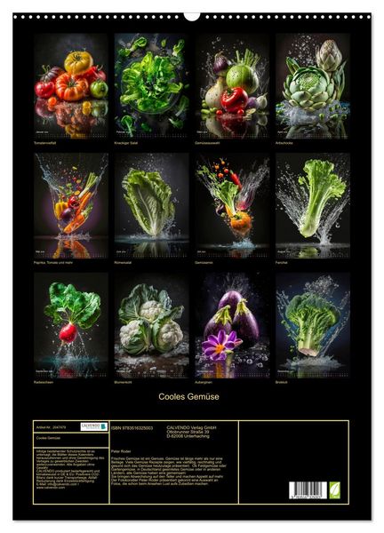 Produktbild: Cooles Gem&uuml;se (Wandkalender 2026 DIN A2 hoch), CALVENDO Monatskalender