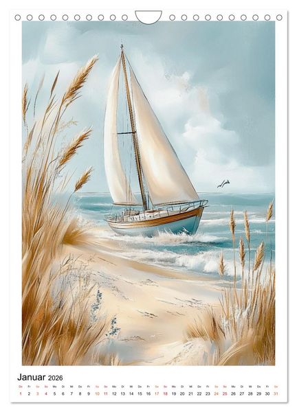 Produktbild: Maritimes Vergn&uuml;gen am Strand (Wandkalender 2026 DIN A4 hoch), CALVENDO Monatskalender