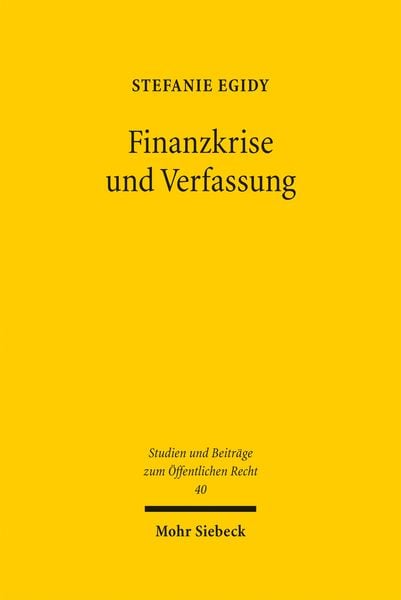 Produktbild: Finanzkrise und Verfassung