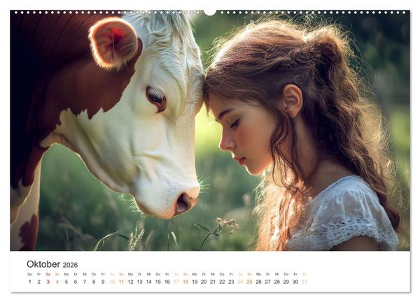 Produktbild: Magische Tierliebe (Wandkalender 2026 DIN A2 quer), CALVENDO Monatskalender