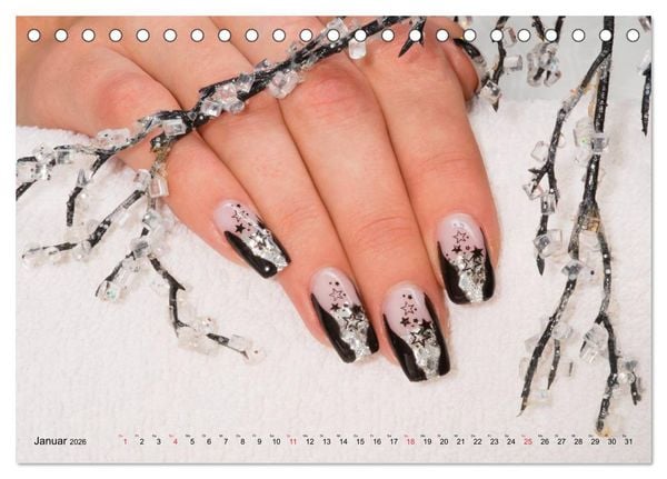Produktbild: Verg&auml;ngliche Kunst - Nailart Episode 1 (Tischkalender 2026 DIN A5 quer), CALVENDO Monatskalender