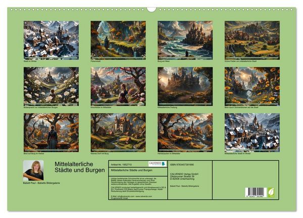 Produktbild: Mittelalterliche St&auml;dte und Burgen (Wandkalender 2026 DIN A2 quer), CALVENDO Monatskalender