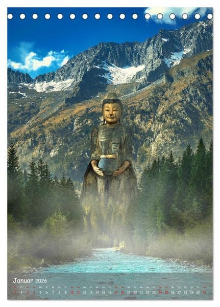 Produktbild: Kraft mit Buddha (Tischkalender 2026 DIN A5 hoch), CALVENDO Monatskalender