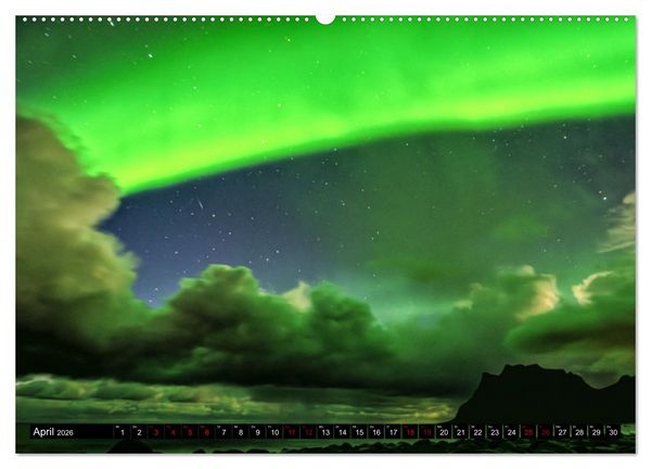 Produktbild: AURORA BOREALIS tanzt (Wandkalender 2026 DIN A2 quer), CALVENDO Monatskalender