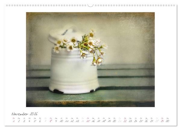 Produktbild: Vintage Flowers (hochwertiger Premium Wandkalender 2026 DIN A2 quer), Kunstdruck in Hochglanz