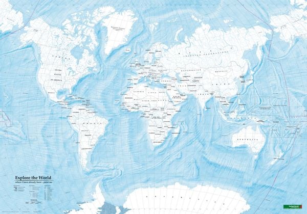 Produktbild: Weltkarte zum Ausmalen, Entdecke die Welt, Poster 1:40 000 000Plano in Rolle