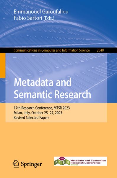 Produktbild: Metadata and Semantic Research