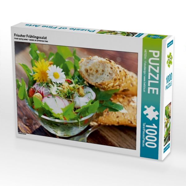 CALVENDO Puzzle Frischer Frühlingssalat | 1000 Teile Lege-Größe 64x48cm Foto-Puzzle für glückliche Stunden
