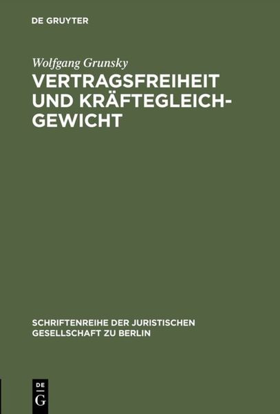 Produktbild: Vertragsfreiheit und Kr&auml;ftegleichgewicht