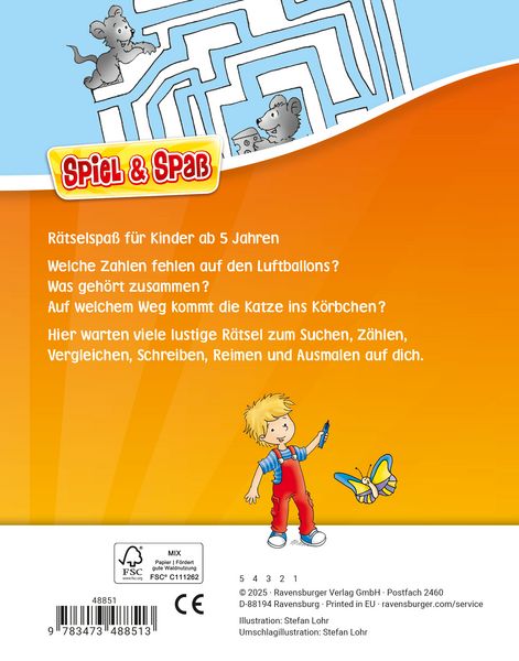 Produktbild: Spiel & Spa&szlig; - Vorschul-R&auml;tselspa&szlig; f&uuml;r unterwegs