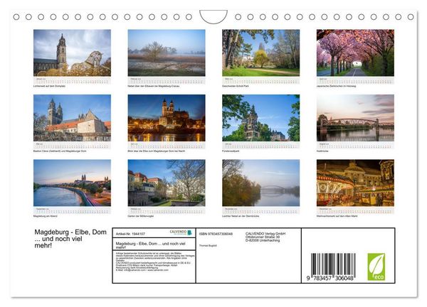 Produktbild: Magdeburg - Elbe, Dom ... und noch viel mehr! (Wandkalender 2026 DIN A4 quer), CALVENDO Monatskalender