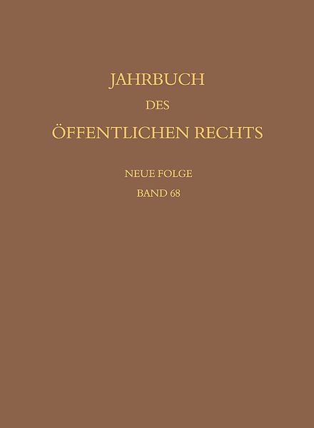 Jahrbuch des öffentlichen Rechts der Gegenwart. Neue Folge, Gebundene Ausgabe von , Mohr Siebeck, 978-3-16-159391-8