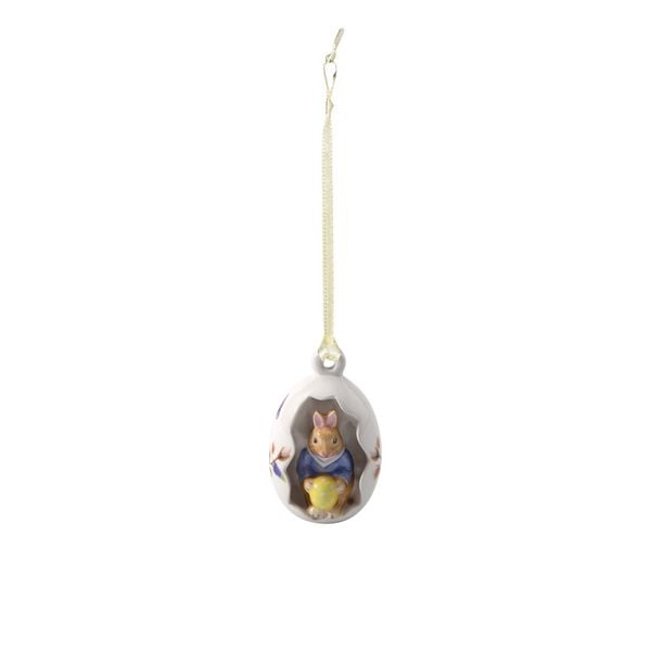 Produktbild: Villeroy & Boch Bunny Tales Ornament Ei, Max, Bl&uuml;ten blau