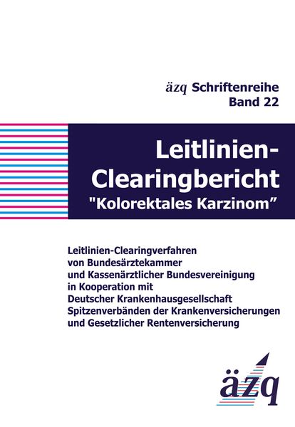 Produktbild: Leitlinien-Clearingbericht "Kolorektales Karzinom"
