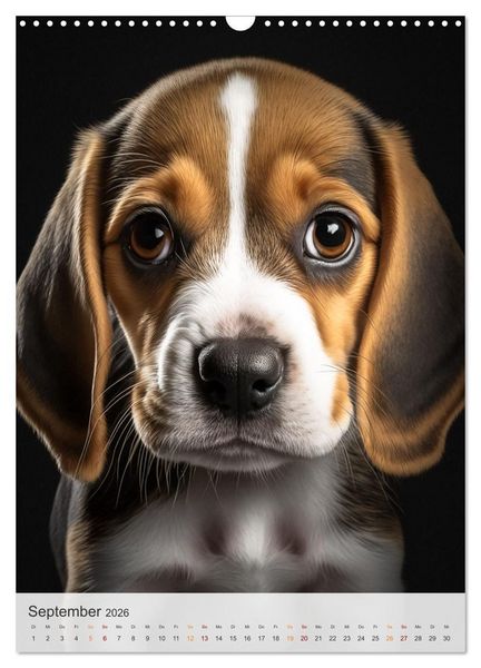 Produktbild: Zauberhafte Hundebabys (Wandkalender 2026 DIN A3 hoch), CALVENDO Monatskalender