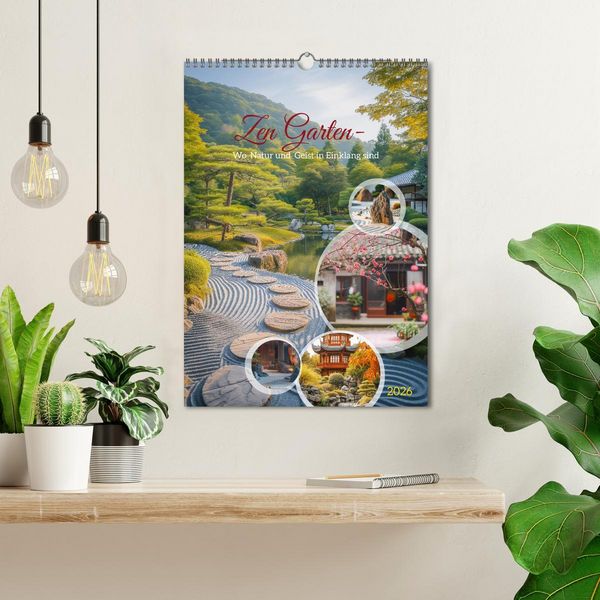 Produktbild: Zen Garten - Wo Natur und Geist in Einklang sind (Wandkalender 2026 DIN A3 hoch), CALVENDO Monatskalender