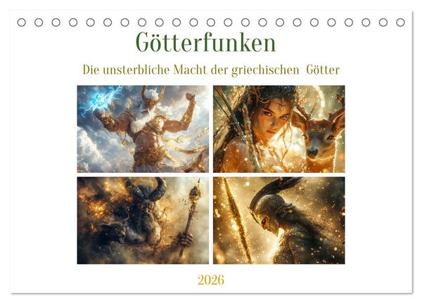 Götterfunken (Tischkalender 2026 DIN A5 quer), CALVENDO Monatskalender