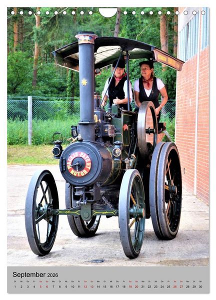 Produktbild: Oldtimer unter Dampf (Wandkalender 2026 DIN A4 hoch), CALVENDO Monatskalender