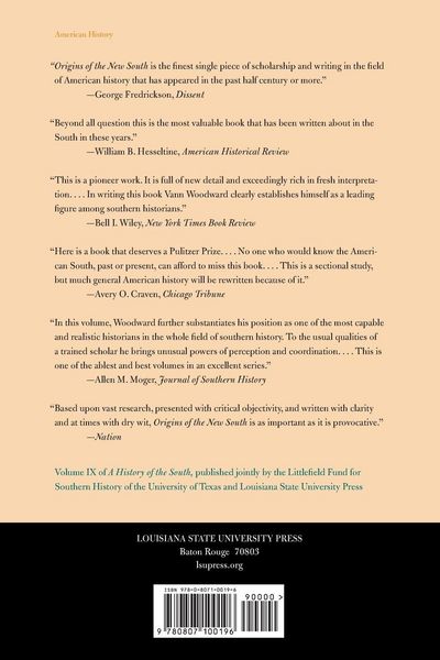Produktbild: Origins of the New South, 1877-1913