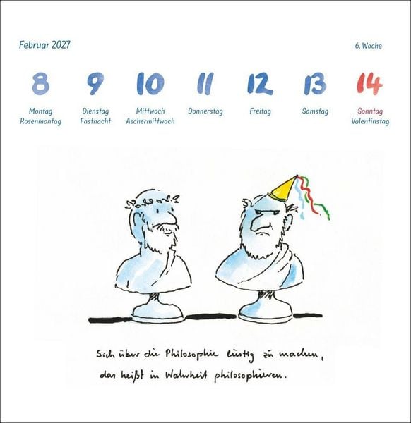 Produktbild: Helme Heine: Philosophisches Premium-Postkartenkalender 2027