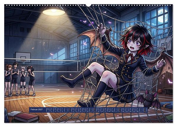 Produktbild: Vampir-Akademie: Mitternacht in der ersten Bankreihe (hochwertiger Premium Wandkalender 2027 DIN A2 quer), Kunstdruck in Hochglanz