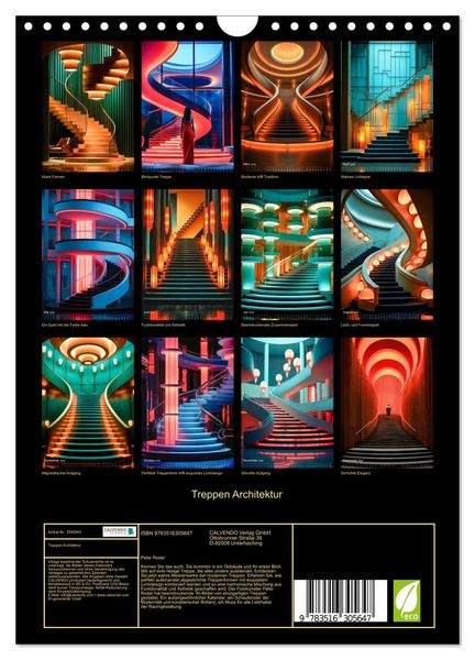 Produktbild: Treppen Architektur (Wandkalender 2026 DIN A4 hoch), CALVENDO Monatskalender