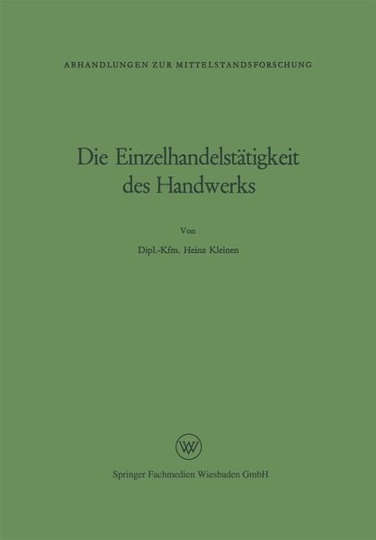 Produktbild: Die Einzelhandelst&auml;tigkeit des Handwerks