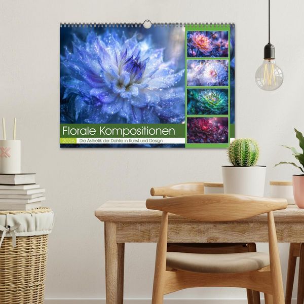 Produktbild: Florale Kompositionen (Wandkalender 2026 DIN A3 quer), CALVENDO Monatskalender