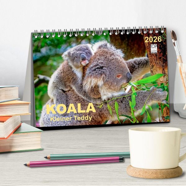 Produktbild: Koala - kleiner Teddy (Tischkalender 2026 DIN A5 quer), CALVENDO Monatskalender