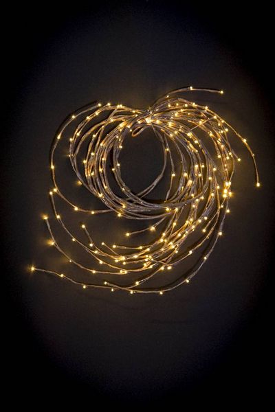 Produktbild: Konstsmide 3365-600 T&uuml;rkranz mit Beleuchtung Kranz Warmwei&szlig; LED Braun