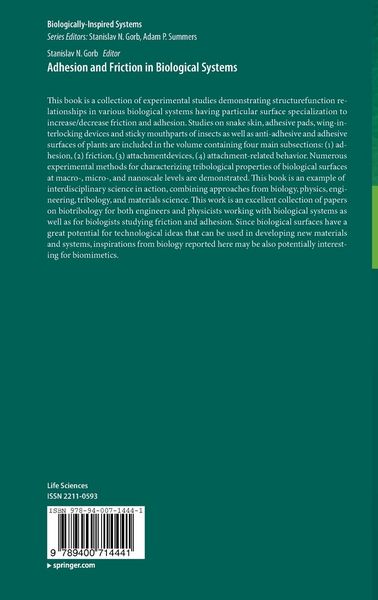 Produktbild: Adhesion and Friction in Biological Systems
