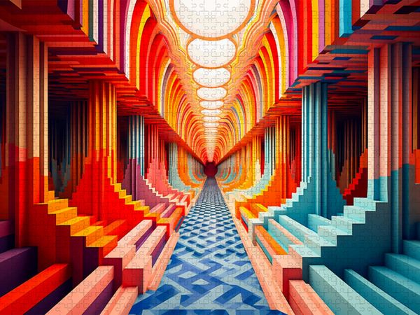 Produktbild: CALVENDO Puzzle Ein Motiv aus dem Kalender 3D - Abstrakte und futuristische Illustrationen | 2000 Teile Lege-Gr&ouml;&szlig;e 90x67cm Foto-Puzzle f&uuml;r gl&uuml;ckliche