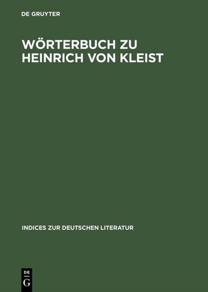 Produktbild: W&ouml;rterbuch zu Heinrich von Kleist