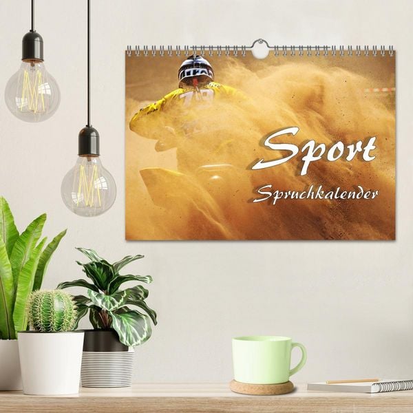 Produktbild: Sport Spruchkalender (Wandkalender 2026 DIN A4 quer), CALVENDO Monatskalender