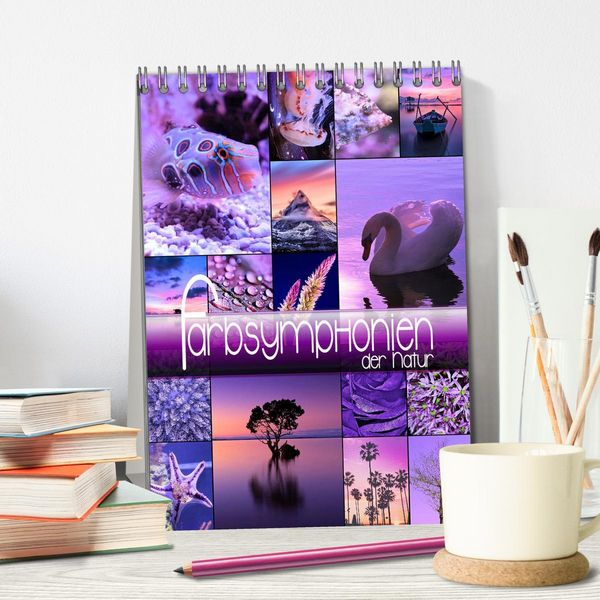 Produktbild: Farbsymphonien der Natur (Tischkalender 2026 DIN A5 hoch), CALVENDO Monatskalender