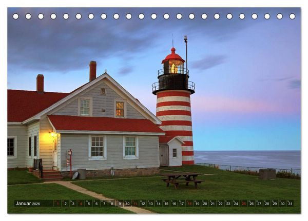 Produktbild: Neuengland - Von Rhode Island bis Maine (Tischkalender 2026 DIN A5 quer), CALVENDO Monatskalender