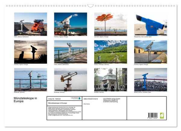 Produktbild: M&uuml;nzteleskope in Europa (Wandkalender 2026 DIN A2 quer), CALVENDO Monatskalender