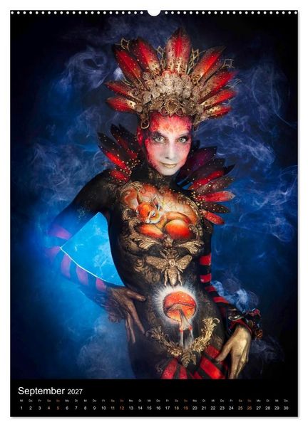 Produktbild: Klangk&ouml;rper - Bodypainting Adventures (Wandkalender 2027 DIN A2 hoch), CALVENDO Monatskalender