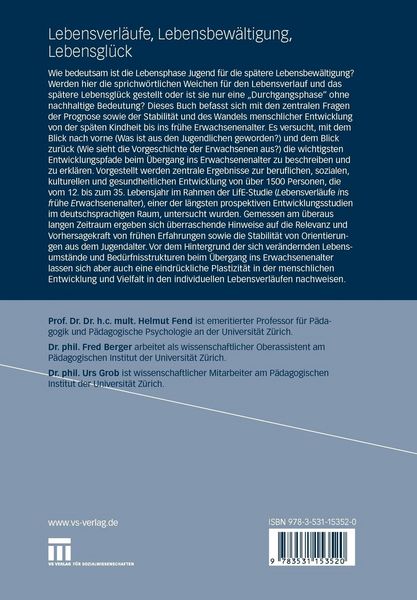 Produktbild: Lebensverl&auml;ufe, Lebensbew&auml;ltigung, Lebensgl&uuml;ck