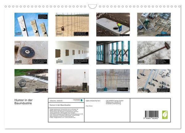 Produktbild: Humor in der Bauindustrie (Wandkalender 2026 DIN A3 quer), CALVENDO Monatskalender