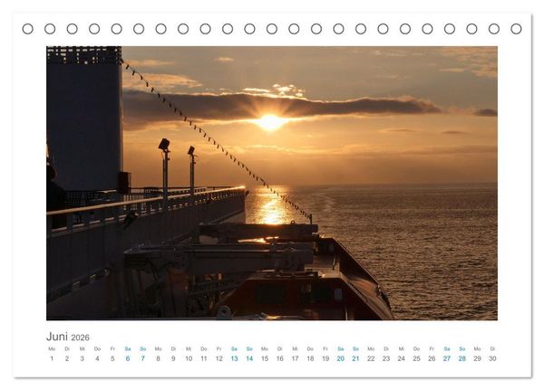 Produktbild: Kurs Nord - mit dem Postschiff (Tischkalender 2026 DIN A5 quer), CALVENDO Monatskalender