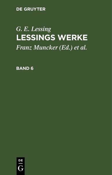 Produktbild: Lessings Werke. Band 6