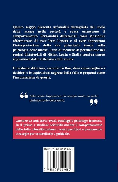 Produktbild: La Psicologia Delle Folle