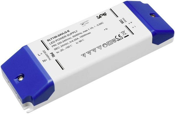 Produktbild: Self Electronics SLT150-24VLG-E LED-Treiber Konstantspannung 150W 6.25A 24 V/DC Montage auf entflammbaren Oberfl&auml;chen