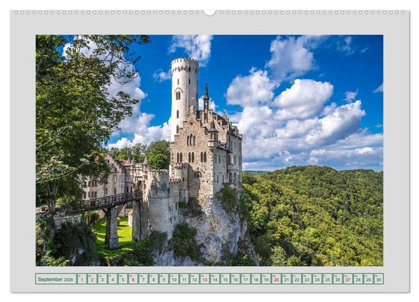 Produktbild: Schl&ouml;sser in Baden-W&uuml;rttemberg (hochwertiger Premium Wandkalender 2026 DIN A2 quer), Kunstdruck in Hochglanz