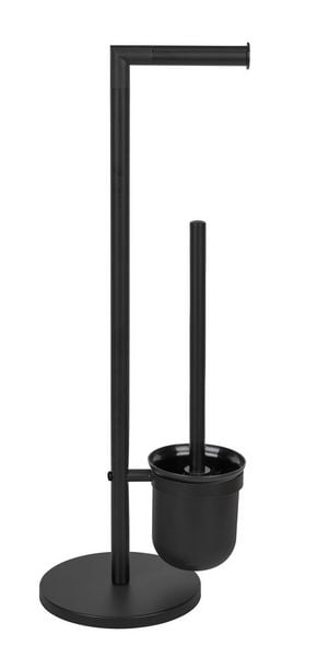 Produktbild: Stand WC-Garnitur Mod. Parus Schwarz, aus lackiertem Stahl