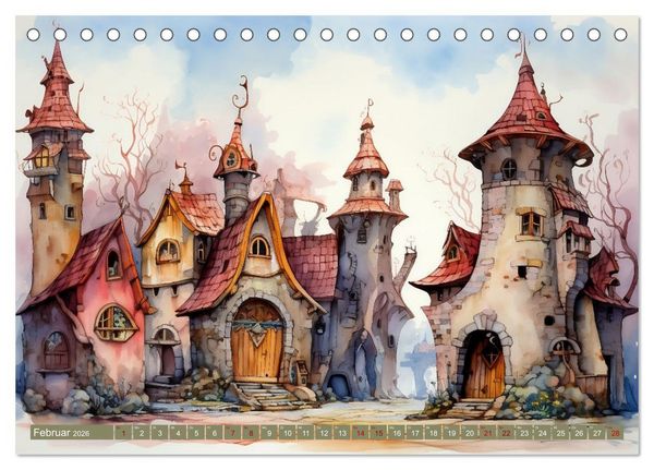 Produktbild: Kuriose H&auml;user (Tischkalender 2026 DIN A5 quer), CALVENDO Monatskalender