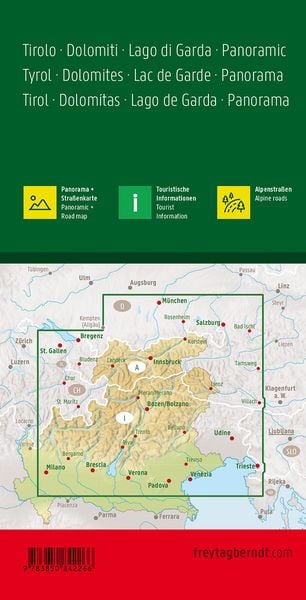 Produktbild: Tirol - Dolomiten - Gardasee Panorama 1 : 450 000