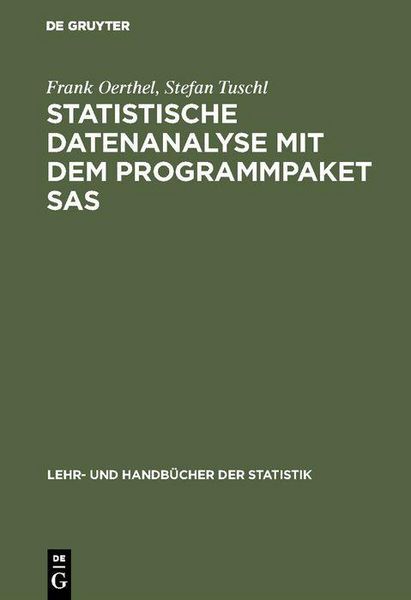 Produktbild: Statistische Datenanalyse mit dem Programmpaket SAS